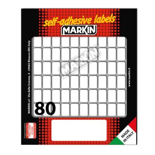 Etichette adesive - in carta - permanenti - 16 x 10 mm - 80 et/fg - 10 fogli - …