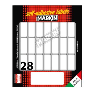 Etichette adesive - in carta - permanenti - 34 x 14 mm - 28 et/fg - 10 fogli - …
