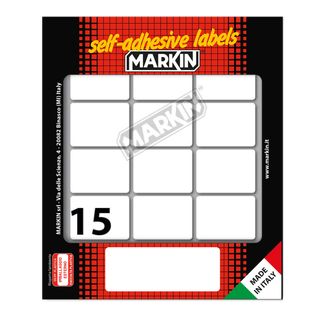 Etichette adesive - in carta - permanenti - 37 x 27 mm - 15 et/fg - 10 fogli - …