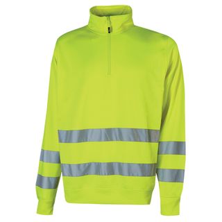 Felpa alta visibilità Felis - mezza zip - taglia M - giallo fluo - U-Power