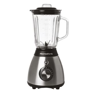 Frullatore Frullo Glass - con bicchiere in vetro - 600 W - nero/argento - Melch…