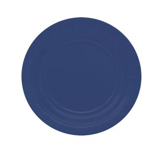 25 piatti piani D18cm Ecocolor biodegradabile blu notte Big Party