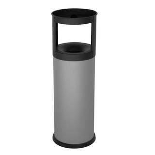 Gettacarte autoestinguente con posacenere - 25 L - diametro 25 cm - H 80 cm - a…
