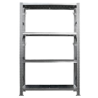 Kit scaffale industriale - 4 ripiani - 120 x 50 x 200 cm - acciaio - Tecnotelai