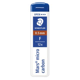 Astuccio 12 Mine Mars Micro - mina 0,5mm - gradazione F - Staedtler - conf. 12 …