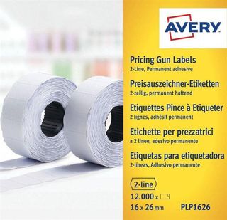 Avery PLP1626 - Carta - adesivo permanente - bianco - 26 x 16 mm 12000 etichett…