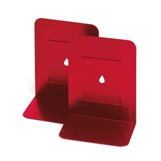Lebez - Fermalibro - metallo - rosso (pacchetto di 2)