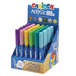 Marcatore Paint Marker acrilico - punta pennello - colori assortiti fancy- Cari…