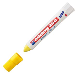 Marcatore a cera edding 950 punta conica 10 mm giallo E-950 005