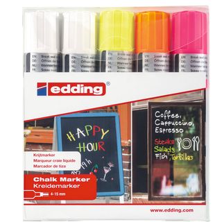 Marcatore a gesso liquido 4090 - punta scalpello - da 4 a 15mm - Edding - astuc…