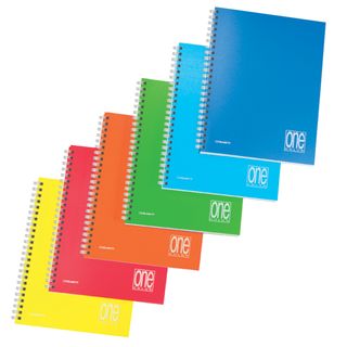 Maxiquaderno One Color PP - A4 - 1 rigo - 80+1 fogli - 80 gr - s/fori - spirala…