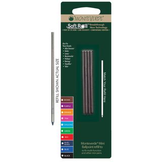 Minirefill per sfera multifunzione - punta media - rosso - Monteverde - conf. 4…