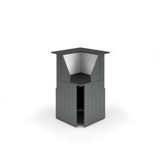 Modulo Prestige reception - 90 gradi - 76,1 x 76,1 x 117 cm - nero venato/bianc…