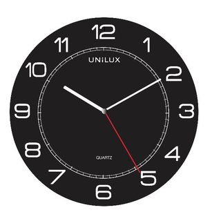 Orologio da parete Mega - diametro 57,5 cm - nero - Unilux