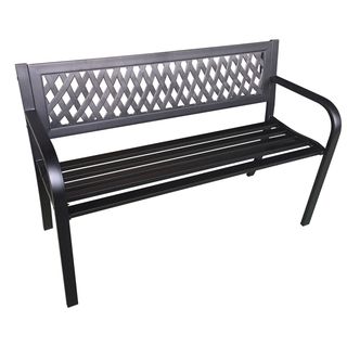 Panca da giardino Boulevard - 75 x 50 x 120 cm - acciaio/ABS - nero - Garden Fr…