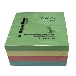 Biglietti adesivi Cubo - assortito tenue - 75 x 75mm - 70gr - 400 fogli - Starl…