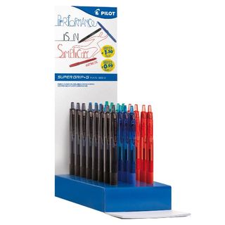 Penna a sfera Super Grip G - colori assortiti - Pilot - expo 48 pezzi