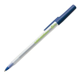 Penna a sfera a scatto con cappuccio ECOlutions - punta 1,0mm - blu - Bic - con…