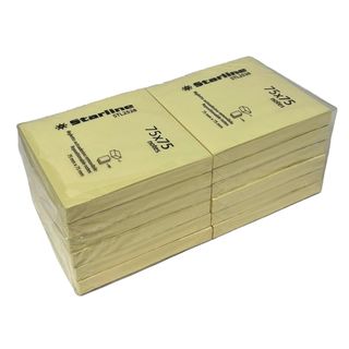 Blocchetto biglietti adesivi - giallo - 75 x 75mm - 70gr - 100 fogli …