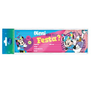Blocchetto invito alla festa Minnie Disney - 24,8 x 7,5 cm - Rex Sadoch - conf.…