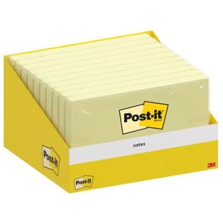 Blocco foglietti Post-it - 76 x 127 mm - Giallo canary - 100 fogli - Post-it - …