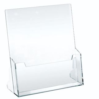 Portadepliant - 23 x 25,5 x 3 cm - plastica - trasparente - Lebez