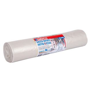6 SACCHI RIFIUTI LDPE c/fascetta 90x120CM- 160Lt 45mic ambra trasparente Geko