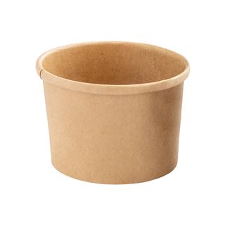 Bowl per zuppe monouso - 360 ml - cartoncino - avana - Signor Bio - conf. 25 pe…