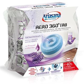 Profumatori e mangiaumidità Ariasana Aero 360° ricarica tab lavanda 450 g. bian…