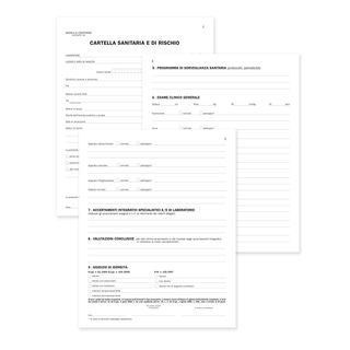 Registro cartella sanitaria di rischio - 34 pagine - 31 x 24,5 cm - DU131910000…