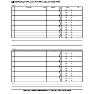 Registro sicurezza/controlli prevenzione incendi - 48 fogli - 24 x 31,5 cm - DU…