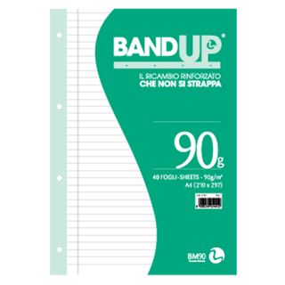 Ricambi BandUp forati rinforzati - A4 - 1 rigo c/margine - 90gr - BM - conf. 40…