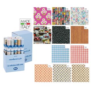 Rotoli Cartarivesto Rex 58 - lavabile - 50 x 500 cm - colori assortiti - Rex Sa…