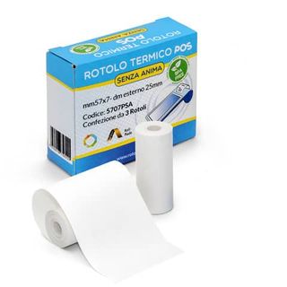 Rotolo per POS e carta di credito - 57 mm x 10 m - 48 gr - diametro esterno 30 …