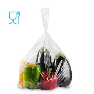 Sacchetti Rex per alimenti - 80 x 150 cm - 50 micron - LDPE - trasparente - Gan…