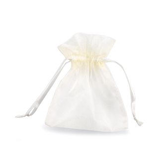 Sacchetti bomboniera Milly - 8,5 x 10 cm - organza - avorio - PNP - conf. 20 pe…
