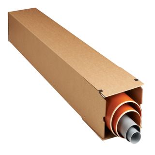 Scatola a tubo Square Box - chiusura strip - 10,5 x 10,5 x 61 cm - cartone micr…