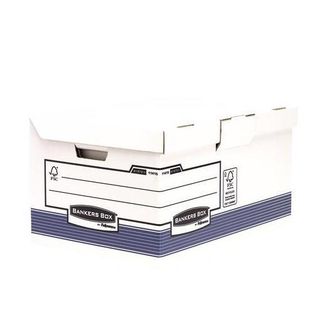 Scatola archivio Bankers Box System - con coperchio a ribalta - 37,8 x 29,3 x 5…