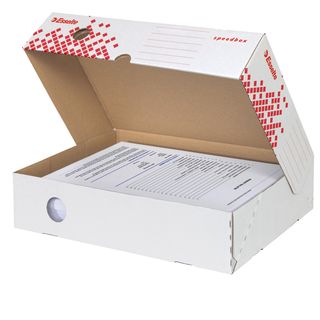 Scatola archivio Speedbox - dorso 8 cm - 35 x 25 cm - apertura totale - bianco …