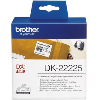 Brother DK-22225 - Carta - nero su bianco - Rotolo (3,8 cm x 30,5 m) 1 rotoli E…