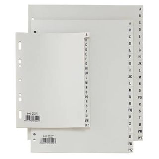 Separatore alfabetico A/Z Record R - PP - 21 x 29,7 cm - A4 - grigio - Sei Rota