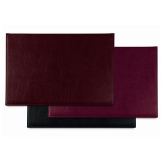 Sottomani doppio in similpelle - nero - 48 x 32 cm - City Time