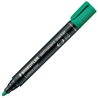 Staedtler Lumocolor permanent, Verde, Nero, Polipropilene (PP), 2 mm, 1 pz