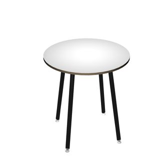 Tavolo alto tondo - diametro 100 - H 105 cm - nero/bianco
