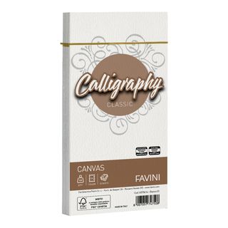 Busta Calligraphy Canvas - 110 x 220 mm - 100 gr - bianco 01 - Favini - conf. 2…