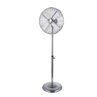 Ventilatore Cromo da terra - 3 velocità - 60 W - pala diametro 45 cm - 45 x 45 …