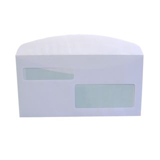 Busta doppia finestra - lembo gommato - 11,5 x 22,7 cm - 80 gr - bianco - Blase…