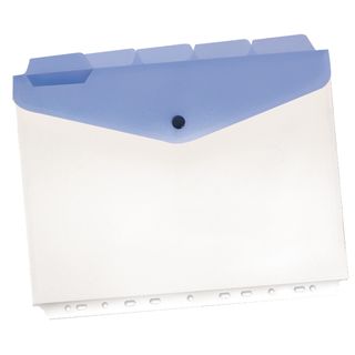 Buste a foratura universale con bottone e separatori - A4 - trasparente - Beaut…