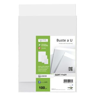 Buste a sacco Soft - PPL - 11 x 21 cm - liscio - trasparente - Sei Rota - conf.…