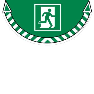 Adesivo segnalatore Take Care - da terra - "uscita di emergenza" - 70 x 35 cm -…